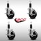 Service Caster 4'' SS Phenolic Swivel 1-1/4'' Expanding Stem Caster Set with Brake, 4PK SCC-SSEX20S414-PHS-TLB-114-4 - alternate 2